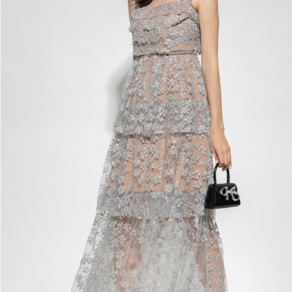 Self portrait beaded gown